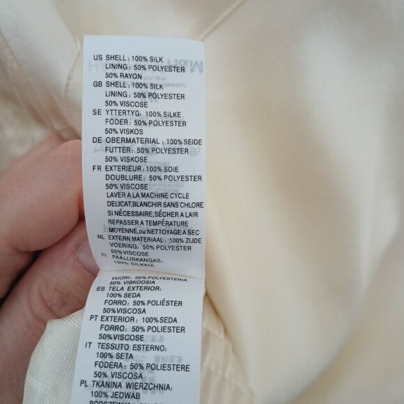 M by Madonna 100% Silk Bomber Jacket - Picture 4 of 13